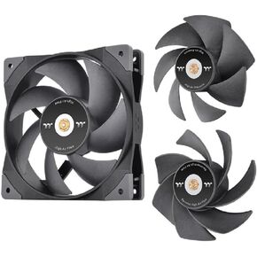 Thermaltake SWAFAN GT12 PC Cooling Fan, 3 Types of Detachable Fan Blades, High Pressure/High Air Flow/Reversed (Single Fan Pack) CL-F155-PL12BL-A