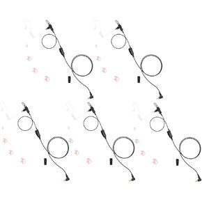 commountain SL300 SL3500e Earpiece w/Mic Compatible for Motorola Radios TLK 100 TLK 110 SL7550 SL7550e SL7580 SL7580e SL7590 SL7590e SLN 1000 SL 300, TLK100 TLK110 SLN1000 Acousic Tube Headset-5 Pack