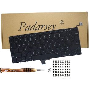 Padarsey Replacement Keyboard Compatible for MacBook Pro 13-inch A1278 2008 2009 2010 2011 2012 2013 2014 2015 Year with 80Pce Keyboard Screws and Screwdriver