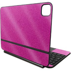 غلاف لامع لامع متوافق مع لوحة مفاتيح Apple Magic Keyboard لجهاز iPad Pro مقاس 11 بوصة (M4) 2024 - وردي فاقع - غطاء واقٍ من الفينيل 3M ممتاز - سهل التطبيق | صُنع في الولايات المتحدة الأمريكية بواسطة MightySkins