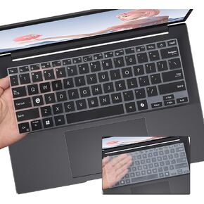 2 PCS Keyboard Cover Skin for ASUS Vivobook S 14 OLED Laptop M5406 S5406 S5406MA-AS96 14-inch, 2024 New Vivobook S 14 OLED 14-inch Laptop US Layout Keyboard Protective Cover Skin -Black+Clear in Saudi Arabia