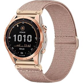 Stretchy Watch Bands Compatible with Garmin Fenix 7S / Fenix 6S / Fenix 5S / epix Pro 42mm, Quick Fit 20mm Nylon Elastic Fabric Strap for Garmin Approach S70 42mm