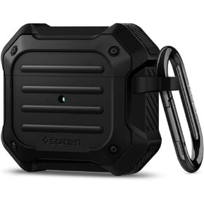 Spigen Tough Armor Designed for Airpods 3rd Generation Case Protective Airpods 3 Case with Keychain (2021) [Dual Layer Solid Protection] - Black