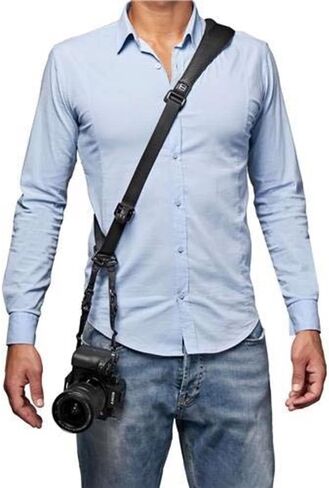 حزام Gitzo Century Sling، حزام الكاميرا، حزام للكاميرات العاكسة، عديمة المرآة وكاميرات DSLR متوسطة الحجم، للمصورين ومصوري الفيديو، من الجلد الإيطالي الأصلي in Kuwait