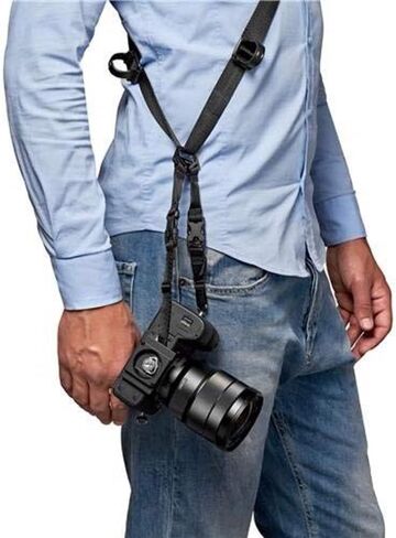 حزام Gitzo Century Sling، حزام الكاميرا، حزام للكاميرات العاكسة، عديمة المرآة وكاميرات DSLR متوسطة الحجم، للمصورين ومصوري الفيديو، من الجلد الإيطالي الأصلي in Kuwait