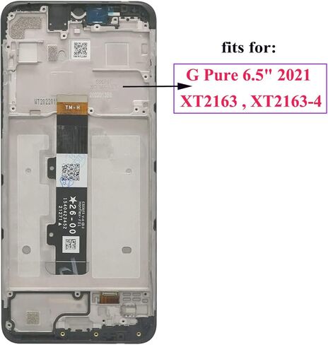 لموتورولا G Pure LCD شاشة عرض تعمل باللمس محول الأرقام مجموعة استبدال لموتورولا Moto G Pure XT2163-4 XT2163 XT2163DL 2021 6.5 بوصة (XT2163-LCD/إطار) in Kuwait