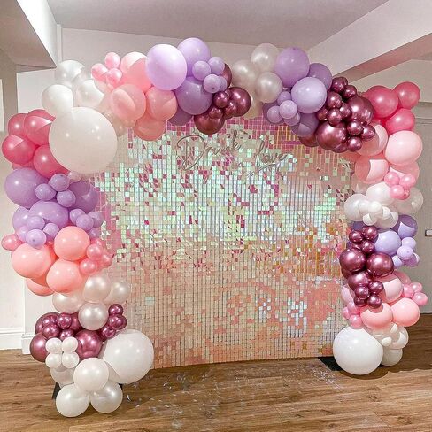 COKAOBE Black Shimmer Wall Backdrop 24PCS Black Sequins Backdrop Decoration Panels, Photo Backdrops for Birthday, Anniversary Wedding Engagement Decoration (Black) in Saudi Arabia