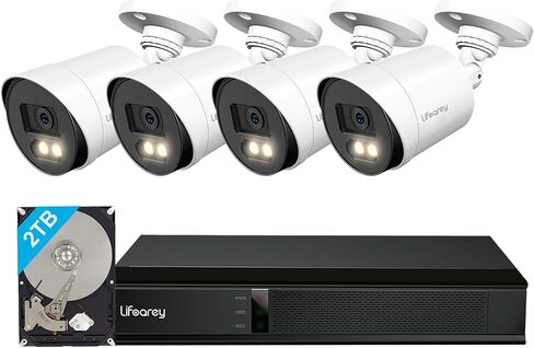 1080P Security Camera System, 8CH DVR with 4pcs 1080P Outdoor CCTV Camera, Motion Detection, 2 Modes Night Vision, Remote Access, Wired Surveillance Dvr Kits for Home Security (No HDD) in Saudi Arabia