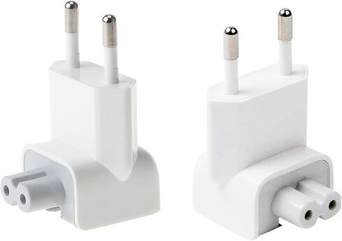 Droya AC Adapter Europe Plug, Converter Travel Charger Adapter for MB Book Mac/Book/Phone/Pod (2 - Pack) in Saudi Arabia