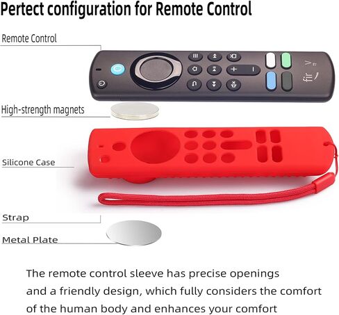 غطاء سيليكون عن بعد لجهاز Fire TV Stick الجيل الثالث 2021 /Fire TV Stick 4k Max حافظة سيليكون مضادة للانزلاق حافظة واقية من السيليكون مع تقنية مغناطيسية (أخضر متوهج) in Kuwait