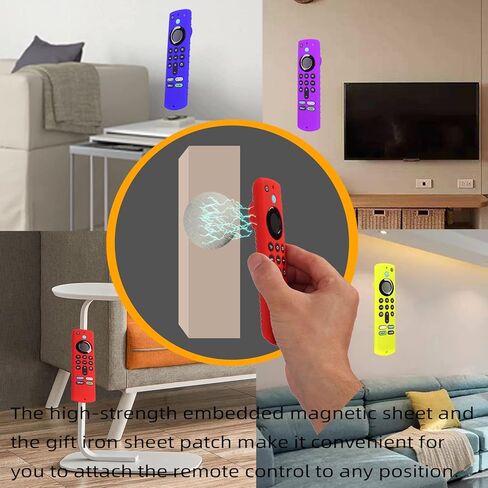 غطاء سيليكون عن بعد لجهاز Fire TV Stick الجيل الثالث 2021 /Fire TV Stick 4k Max حافظة سيليكون مضادة للانزلاق حافظة واقية من السيليكون مع تقنية مغناطيسية (أخضر متوهج) in Kuwait