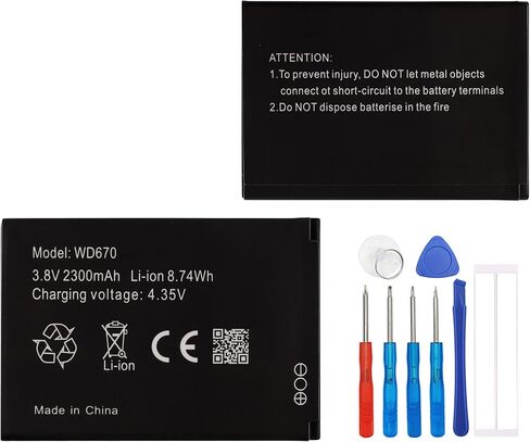 بطارية بديلة WD670 متوافقة مع بطارية جهاز التوجيه ZTE WD670 Reliance Wi-Pod 4G LTE Haier H12348 مع الأدوات in Saudi Arabia