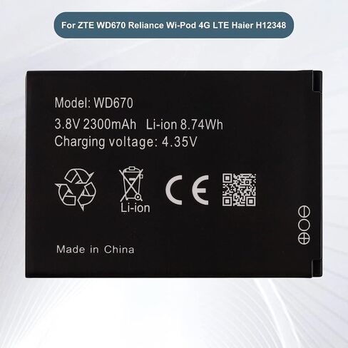 بطارية بديلة WD670 متوافقة مع بطارية جهاز التوجيه ZTE WD670 Reliance Wi-Pod 4G LTE Haier H12348 مع الأدوات in Saudi Arabia