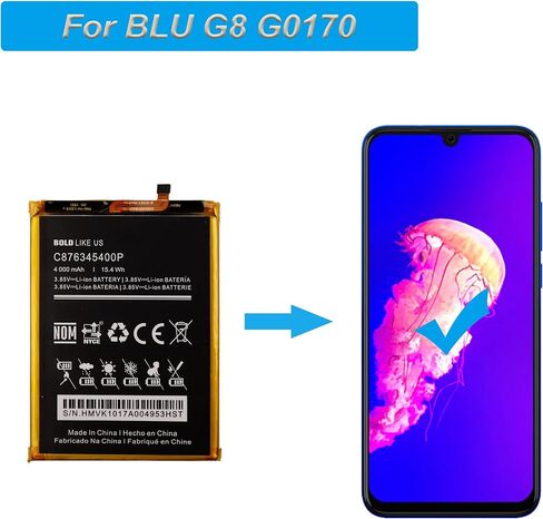 Replacement Battery C876345400P Compatible with BLU G8 G0170 with Tools in Saudi Arabia