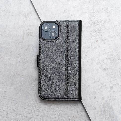Porter Riley - Leather Case for iPhone 14. Premium Genuine Leather Stand/Cover/Wallet/Flip Case with [Card Slots] [Horizontal Stand] [Durable Frame] (Chocolate Brown) in Saudi Arabia