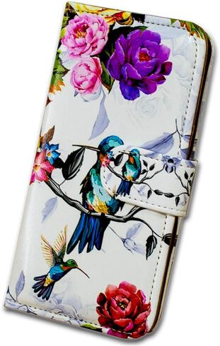 Bcov Galaxy A52 5G Case, Hummingbird in Flowers Bird Leather Flip Phone Case Wallet Cover with Card Slot Holder Kickstand for Samsung Galaxy A52 5G 2021 in Saudi Arabia