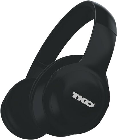 TKO Wireless Headphones with Compact Folding Design - Over-Ear Headphones with High Bass, AUX Port, SD Card, Noise-Cancelling, 8Hrs Playtime (Black) in Saudi Arabia