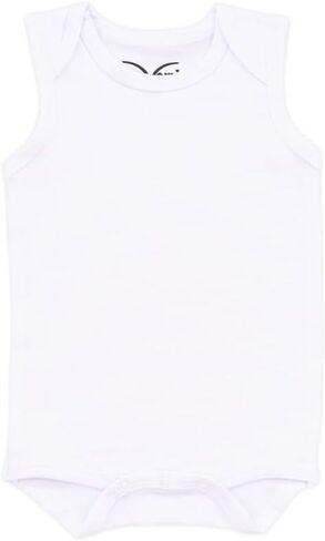 Soft Unisex-baby Bodysuit, White 3 Pack Tank, Sleeveless, or Short Sleeve Cotton Infant Baby Onesie Undershirt for Boys-Girls in Saudi Arabia