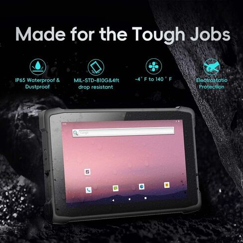 T10A-2D Industrial Rugged Tablet Android, 700 Nits, Sunlight Readable,2D Barcode Scan,10.1 inch Rugged Tablet PC for Warehouse, Outdoor Work in Saudi Arabia