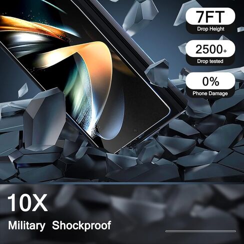 [واقي شاشة أمامي من الزجاج المقسى 6 في 1 لهاتف Samsung Galaxy Z Fold 5+ طبقة داخلية ناعمة من مادة TPU تحمي الشاشة الكبيرة + واقي عدسة الكاميرا [مقاوم للخدش] [خالٍ من الفقاعات] in Kuwait