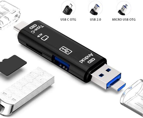 USB/USB Type C 3.1 / MicroUSB قارئ بطاقات Micro SD خارجي OTG in Saudi Arabia