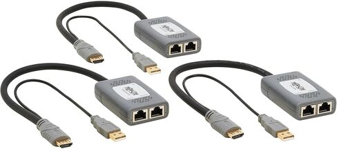 طقم موسع Tripp Lite طويل المدى DisplayPort إلى HDMI Over Cat6، 4K @ 60 هرتز، 2 منفذ، يمتد حتى 230 قدمًا / 70 مترًا، سلسلة ديزي تصل إلى 920 قدمًا / 280 مترًا، متوافق مع TAA، ضمان لمدة عام (B127U-002-) PDPH2) in Saudi Arabia