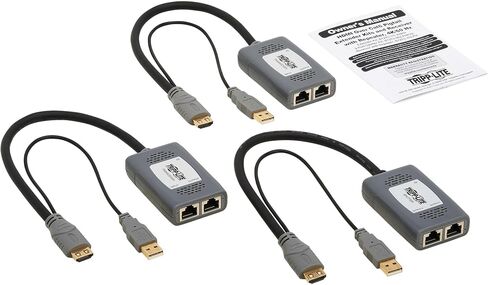 طقم موسع Tripp Lite طويل المدى DisplayPort إلى HDMI Over Cat6، 4K @ 60 هرتز، 2 منفذ، يمتد حتى 230 قدمًا / 70 مترًا، سلسلة ديزي تصل إلى 920 قدمًا / 280 مترًا، متوافق مع TAA، ضمان لمدة عام (B127U-002-) PDPH2) in Saudi Arabia