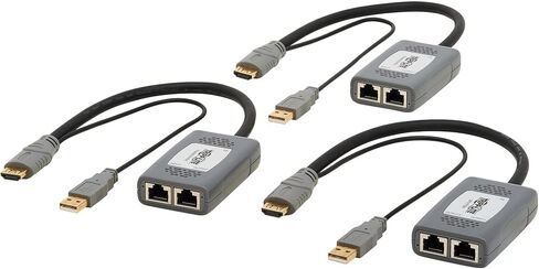 طقم موسع Tripp Lite طويل المدى DisplayPort إلى HDMI Over Cat6، 4K @ 60 هرتز، 2 منفذ، يمتد حتى 230 قدمًا / 70 مترًا، سلسلة ديزي تصل إلى 920 قدمًا / 280 مترًا، متوافق مع TAA، ضمان لمدة عام (B127U-002-) PDPH2) in Saudi Arabia