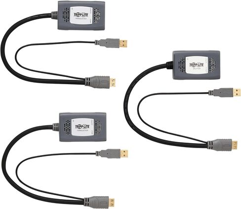 طقم موسع Tripp Lite طويل المدى DisplayPort إلى HDMI Over Cat6، 4K @ 60 هرتز، 2 منفذ، يمتد حتى 230 قدمًا / 70 مترًا، سلسلة ديزي تصل إلى 920 قدمًا / 280 مترًا، متوافق مع TAA، ضمان لمدة عام (B127U-002-) PDPH2) in Saudi Arabia