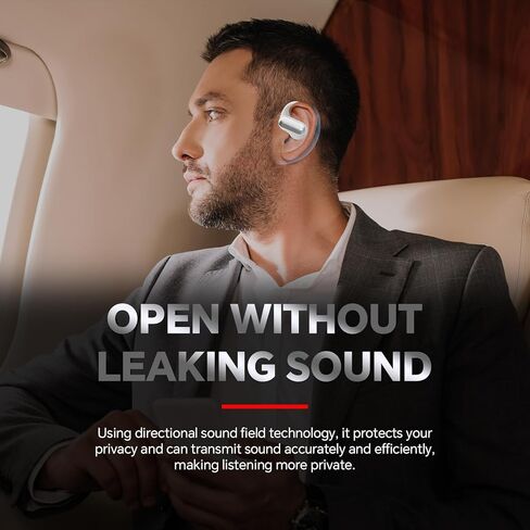 Padmate Open Ear Wireless Stereo Earbuds Bluetooth 5.3 Headphones Over 72hrs Playtime Charging Case, LED Power Display Over Ear Earhook, Noise Cancelling & Deep Bass Headset Sport White in Kuwait