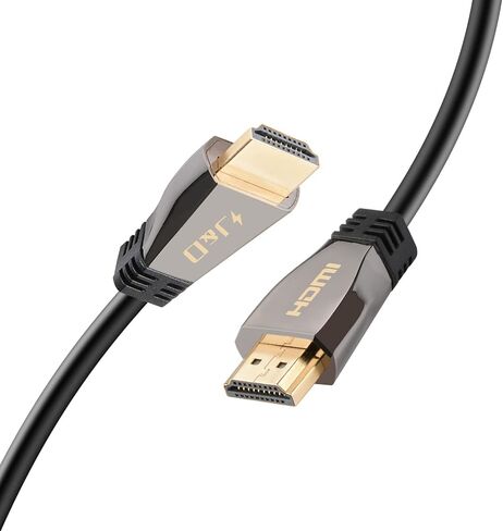 كابل J&D 10K 8K HDMI 2.1، إصدار 2.1 محول كابل HDMI يدعم 8K@60 هرتز 4K@120 هرتز ديناميكي HDR eARC Dolby مع عرض نطاق ترددي 48 جيجابت في الثانية لجهاز PS5، وXbox Series X/S، وRTX 3080/3090، 6.5 قدم in Saudi Arabia