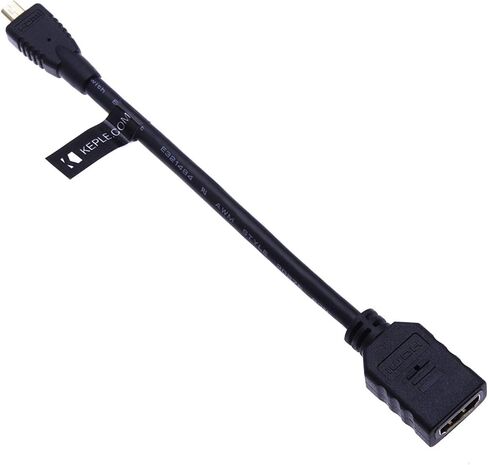 محول كابل Micro HDMI إلى HDMI لنيكون COOLPIX AW110 AW120 AW130 L620 L820 L830 L840 P330 P340 P600 P610 P900 S02 S32 S33 S5200 S5300 S6500 S6600 S6800 S6900 S7000 S810c S9400 0.6 قدم in Kuwait