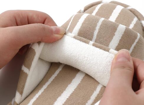 Slippers for Women, Soft Stripes Open Toe Womens Slippers, Breathable Knitted Fabric Indoor House Slippers in Saudi Arabia