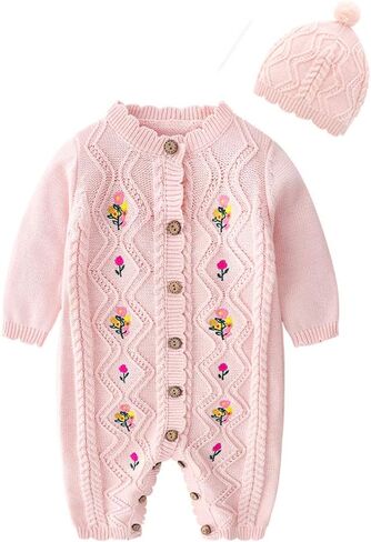 Vivobiniya Baby knit Long sleeve Romber Toddler Girl Jumpsuits Infant boy one piece Clothes Kids coat in Saudi Arabia