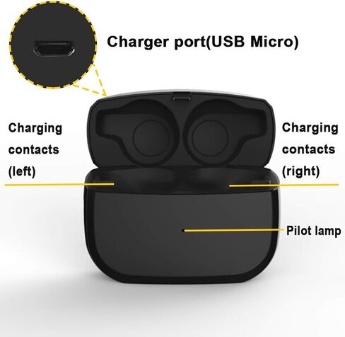 leChivée Replacement Charging Case Compatible with Jabra Elite Active 65t and Jabra Elite 65t, Earbuds Protective Substitute Cover with Built-in Battery (Charger Case Only, Earbuds not Included) in Kuwait