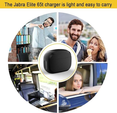 leChivée Replacement Charging Case Compatible with Jabra Elite Active 65t and Jabra Elite 65t, Earbuds Protective Substitute Cover with Built-in Battery (Charger Case Only, Earbuds not Included) in Kuwait