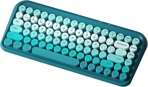 Gradient Color Computer Wireless Keyboard-Portable floating dot button for MACBOOK, mobile phone, and Windows computers (Haze Blue) in Saudi Arabia