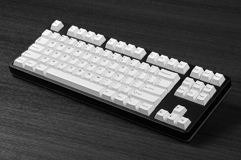 مجموعة أغطية مفاتيح DROP DCX باللون الأسود على الأبيض، Doubleshot ABS، لوحة مفاتيح طراز Cherry MX متوافقة مع 60%، 65%، 75%، TKL، WKL، الحجم الكامل، 1800 تخطيط والمزيد (أسود على أبيض) in Kuwait