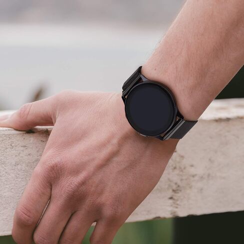 AK Metal Band Compatible with Garmin Vivoactive 5 / Vivoactive 3 / Venu 2 Plus / Venu Sq / Venu Watch Bands Women Men, Stainless Steel Mesh Loop Magnetic Replacement Bracelet Strap for Garmin Vivoactive 5, Vivoactive 3 Music, Venu 2 Plus, Vivomove Sport,  in Saudi Arabia