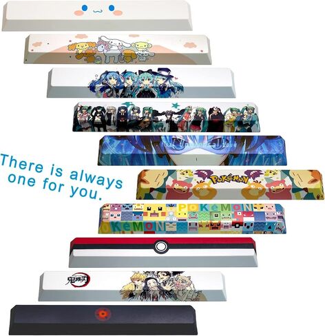 Custom Japanese Anime Spacebar PBT 6.25U Keycaps,Compatible with Cherry MX Switches Mechanical Keyboard DIY Keycap,Computer Gaming Keyboards Cute kawaii Key Caps,OEM Profile Key Cap (Anime 001） in Saudi Arabia