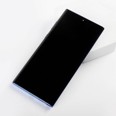 شاشة Note 10+ 5G OLED LCD + إطار أزرق Aura لهاتف Samsung Galaxy Note10 Plus/5G SM-N975U N975W N976U 6.8 بوصة شاشة LCD بديلة تعمل باللمس مجموعة محول رقمي in Kuwait
