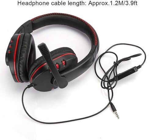 Gaming headsets, 3.5mm Stereo Sound Head-Mounted Computer Gaming Headphone Headset with Noise-Cancellation Microphone Over Ear Gaming Headphones for (Blue) in Saudi Arabia