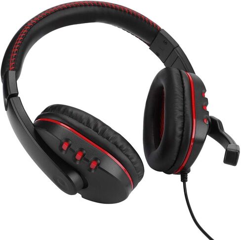 Gaming headsets, 3.5mm Stereo Sound Head-Mounted Computer Gaming Headphone Headset with Noise-Cancellation Microphone Over Ear Gaming Headphones for (Blue) in Saudi Arabia