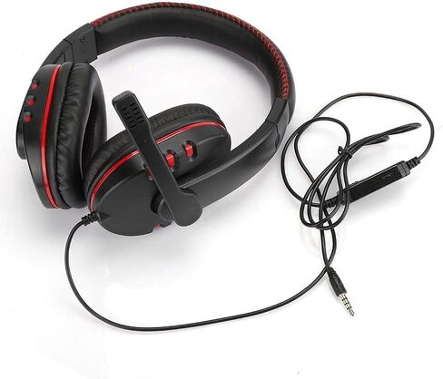 Gaming headsets, 3.5mm Stereo Sound Head-Mounted Computer Gaming Headphone Headset with Noise-Cancellation Microphone Over Ear Gaming Headphones for (Blue) in Saudi Arabia