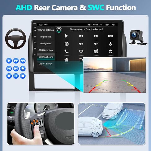 ستيريو سيارة CamECHO 2+64G لسيارة Jeep Grand Cherokee 1999-2004، وحدة رأس Android 13 مع Carplay Android Auto، راديو ستيريو للسيارة بشاشة لمس 9 بوصات مع بلوتوث FM/RDS HiFi GPS WiFi وكاميرا احتياطية in Saudi Arabia