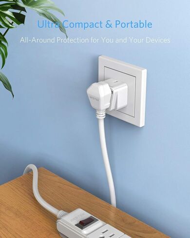 BESTEK الهند، نيبال، بنغلاديش قابس محول السفر، محول السفر المؤرض للقابس الهندي، مثالي للهواتف وشواحن الكمبيوتر المحمول in Kuwait