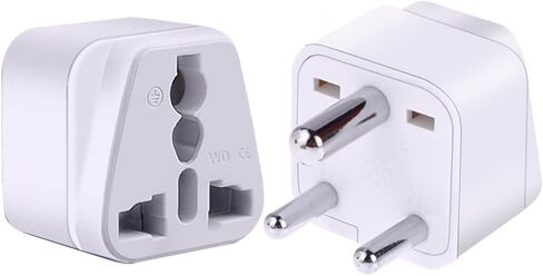 (2pack) South Africa to AUS/USA/UK 3 Holes Socket Convert Plug, South Africa Plug Travel Convert Adapter,3 pin Round Feet,Europe, The United Kingdom, Australia, Hong Kong (Black) in Saudi Arabia