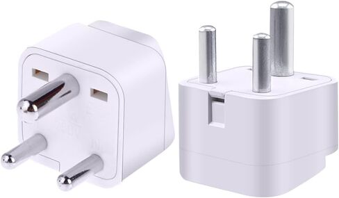 (2pack) South Africa to AUS/USA/UK 3 Holes Socket Convert Plug, South Africa Plug Travel Convert Adapter,3 pin Round Feet,Europe, The United Kingdom, Australia, Hong Kong (Black) in Saudi Arabia