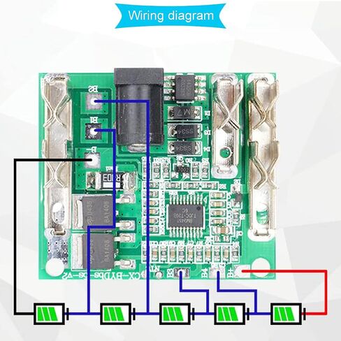 5S 20A 18V 21V BMS Module Li-Ion Lithium Battery Pack Battery Charger Protection Board with Nickel Strip DC Male Cable for Power Tools in Saudi Arabia