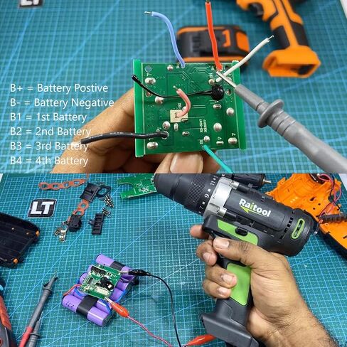 5S 20A 18V 21V BMS Module Li-Ion Lithium Battery Pack Battery Charger Protection Board with Nickel Strip DC Male Cable for Power Tools in Saudi Arabia